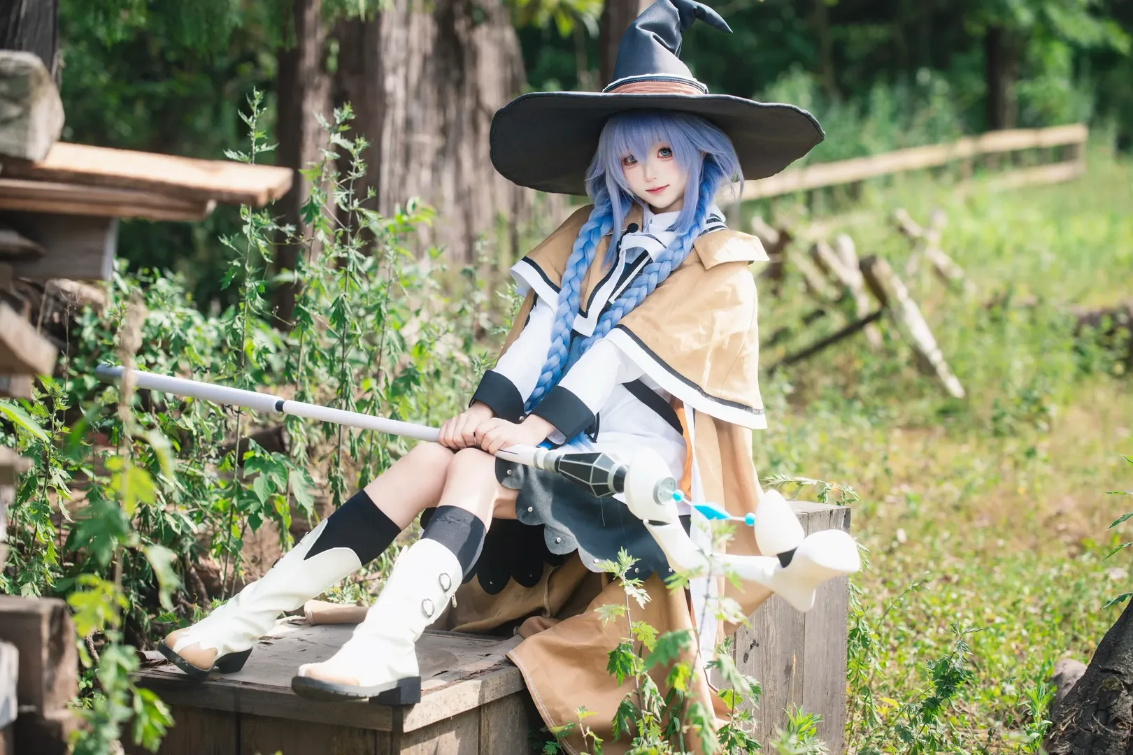 Outdoor photography, Anime cosplay, Witch costume, Roxy cosplay, Mushoku Tensei: Jobless Reincarnation - Image 4