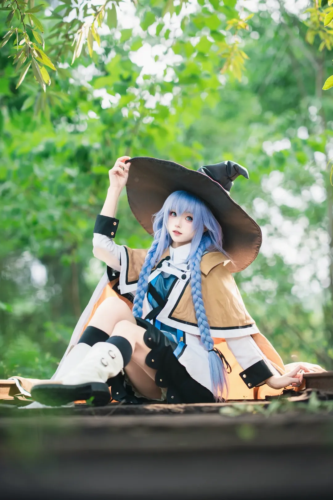 Outdoor photography, Anime cosplay, Witch costume, Roxy cosplay, Mushoku Tensei: Jobless Reincarnation - Image 5