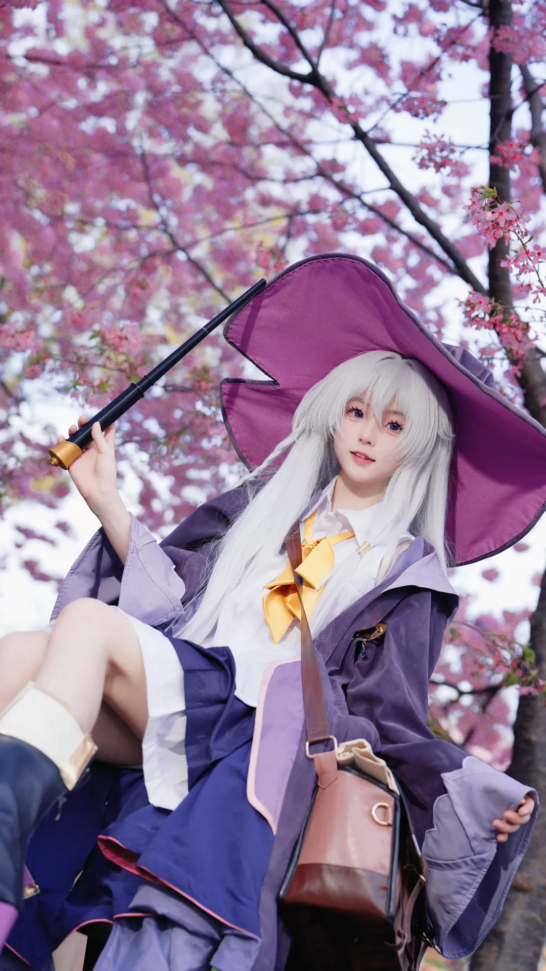 二次元摄影, 伊蕾娜cos, 魔女之旅, 魔女cosplay, 樱花外拍 - 第4张