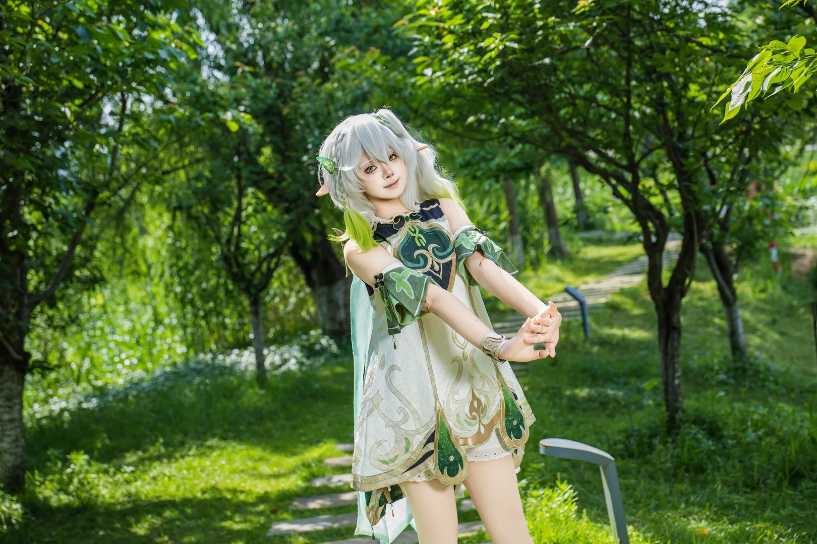 原神, 纳西妲cos, 户外摄影, 自然光, cosplay日常 - 第3张