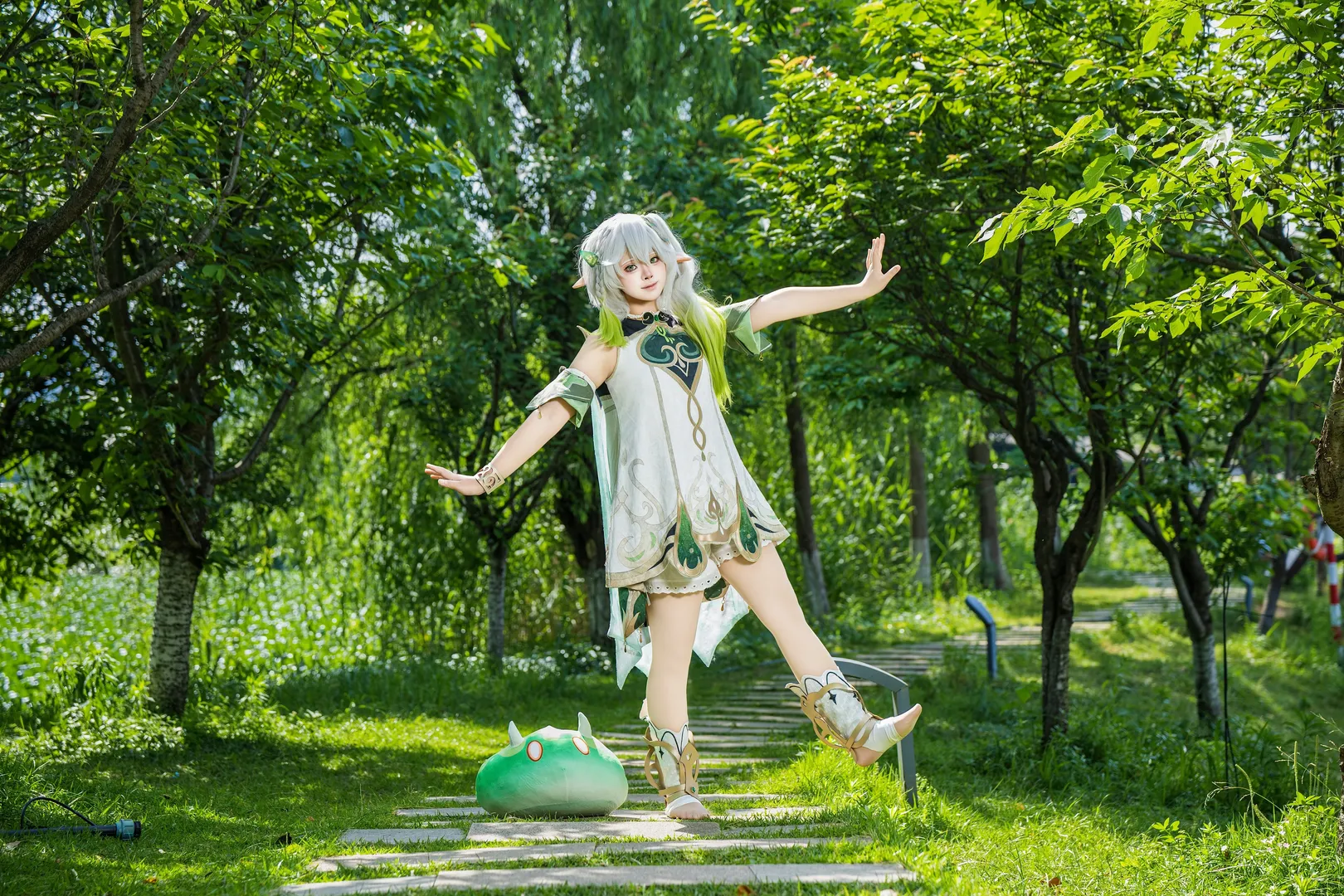 原神, 纳西妲cos, 户外摄影, 自然光, cosplay日常 - 第4张