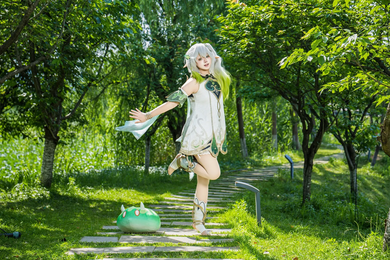原神, 纳西妲cos, 户外摄影, 自然光, cosplay日常 - 第5张