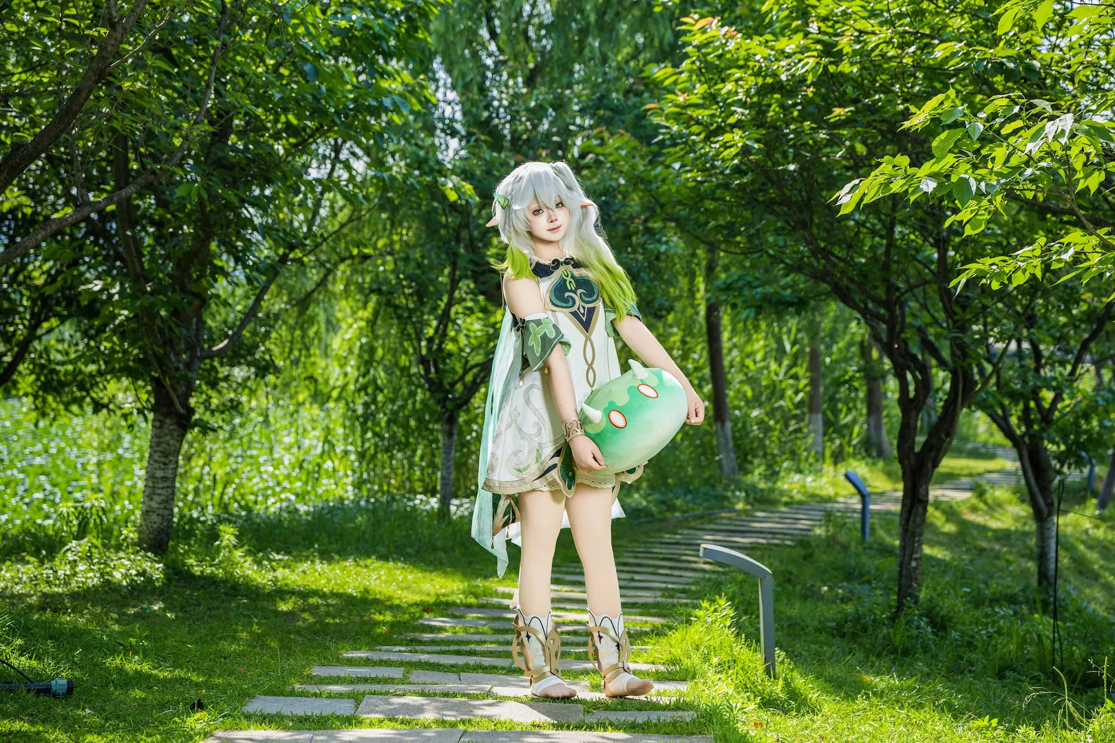 原神, 纳西妲cos, 户外摄影, 自然光, cosplay日常 - 第6张