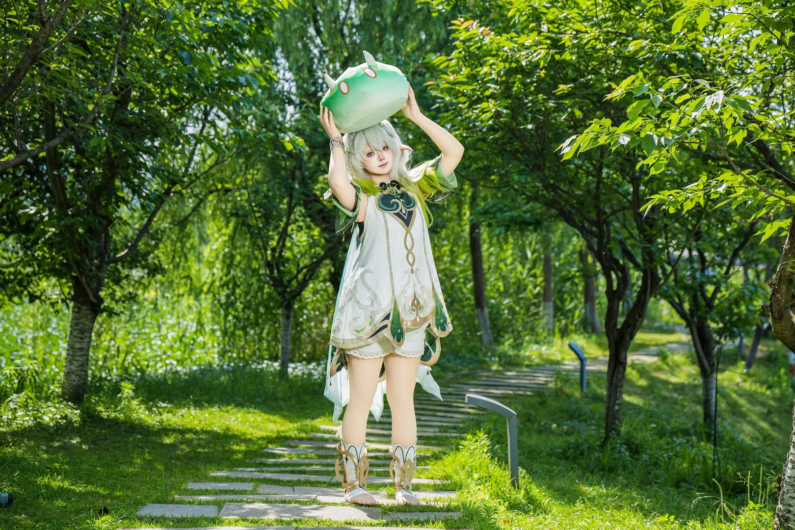原神, 纳西妲cos, 户外摄影, 自然光, cosplay日常 - 第7张