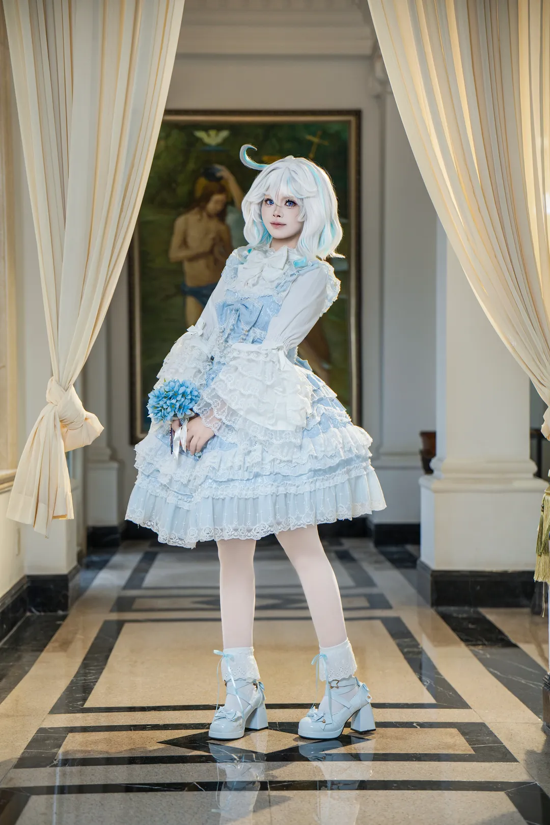 原神, フリーナ コスプレ, 捏造コスプレ, フォンテーヌ, コスプレ撮影