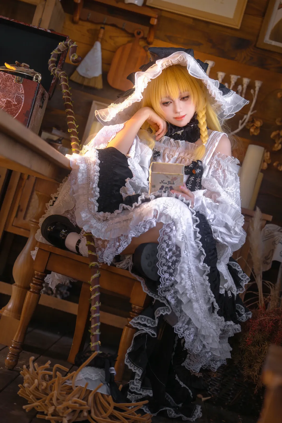 东方Project, 雾雨魔理沙cos, 魔法使装扮, 复古Cos摄影, Lo裙日常 - 第1张