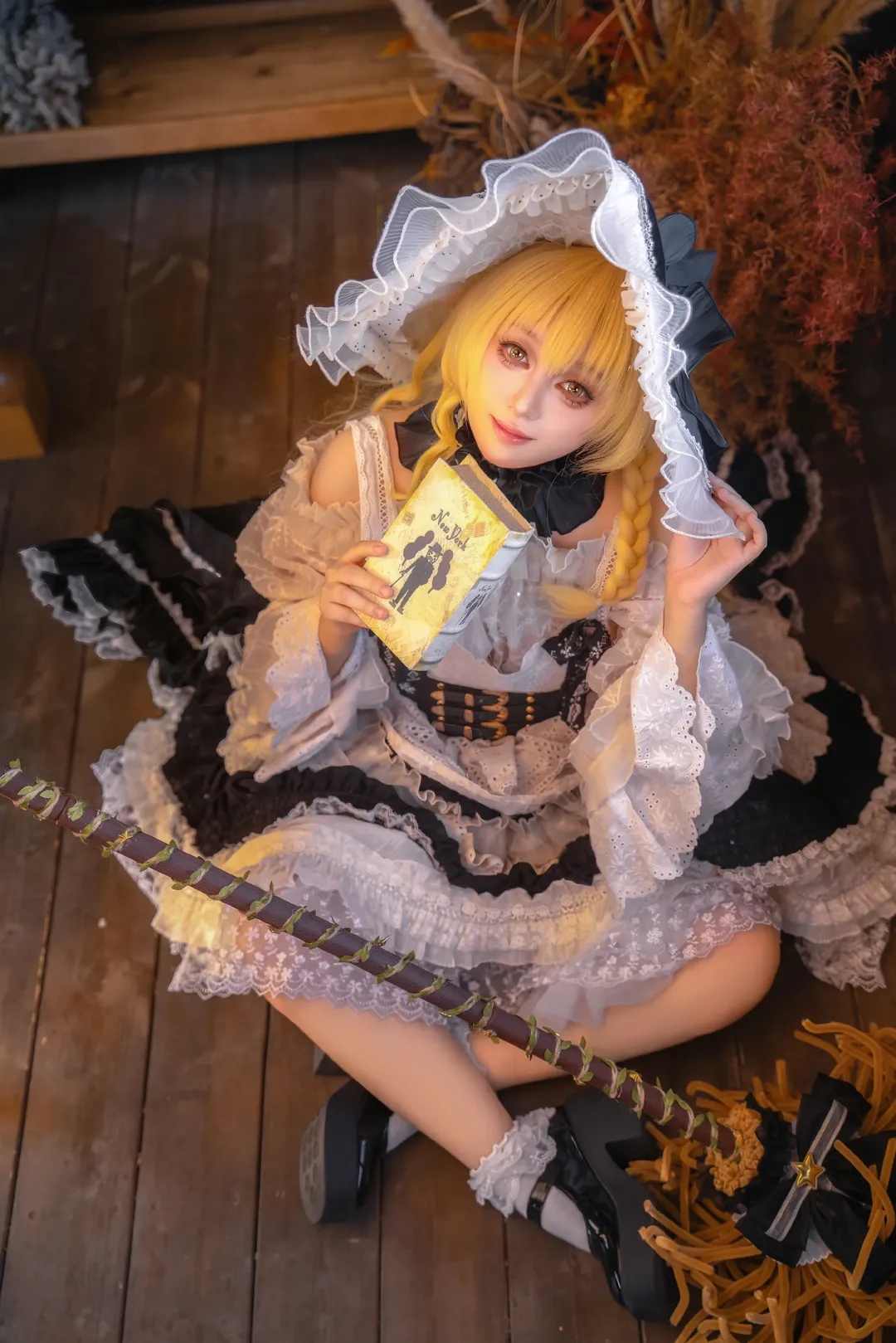 东方Project, 雾雨魔理沙cos, 魔法使装扮, 复古Cos摄影, Lo裙日常 - 第4张