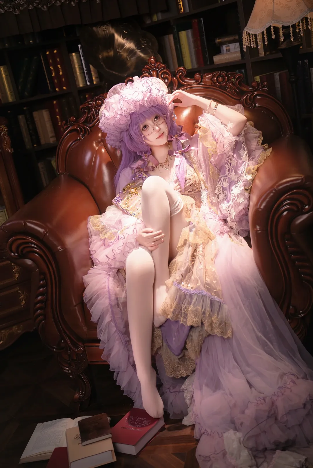 二次元摄影, 东方Project, 图书馆摄影, 帕秋莉cos, Lolita服装 - 第3张