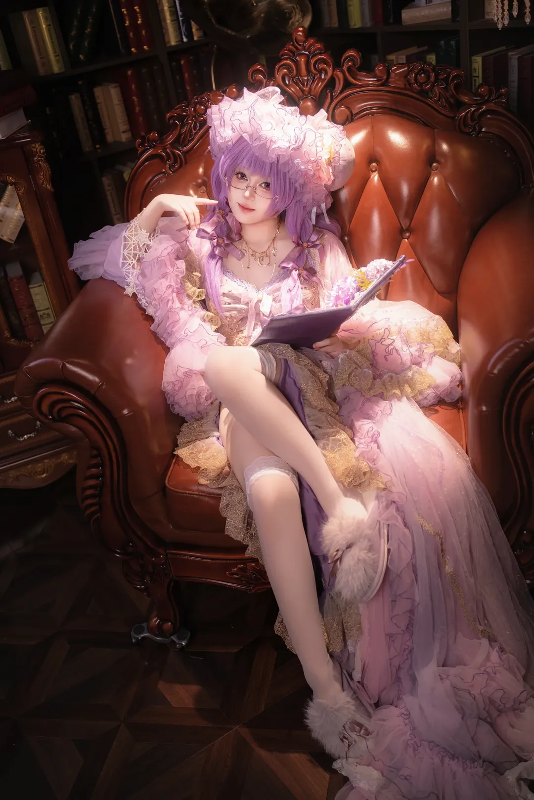 二次元摄影, 东方Project, 图书馆摄影, 帕秋莉cos, Lolita服装 - 第5张