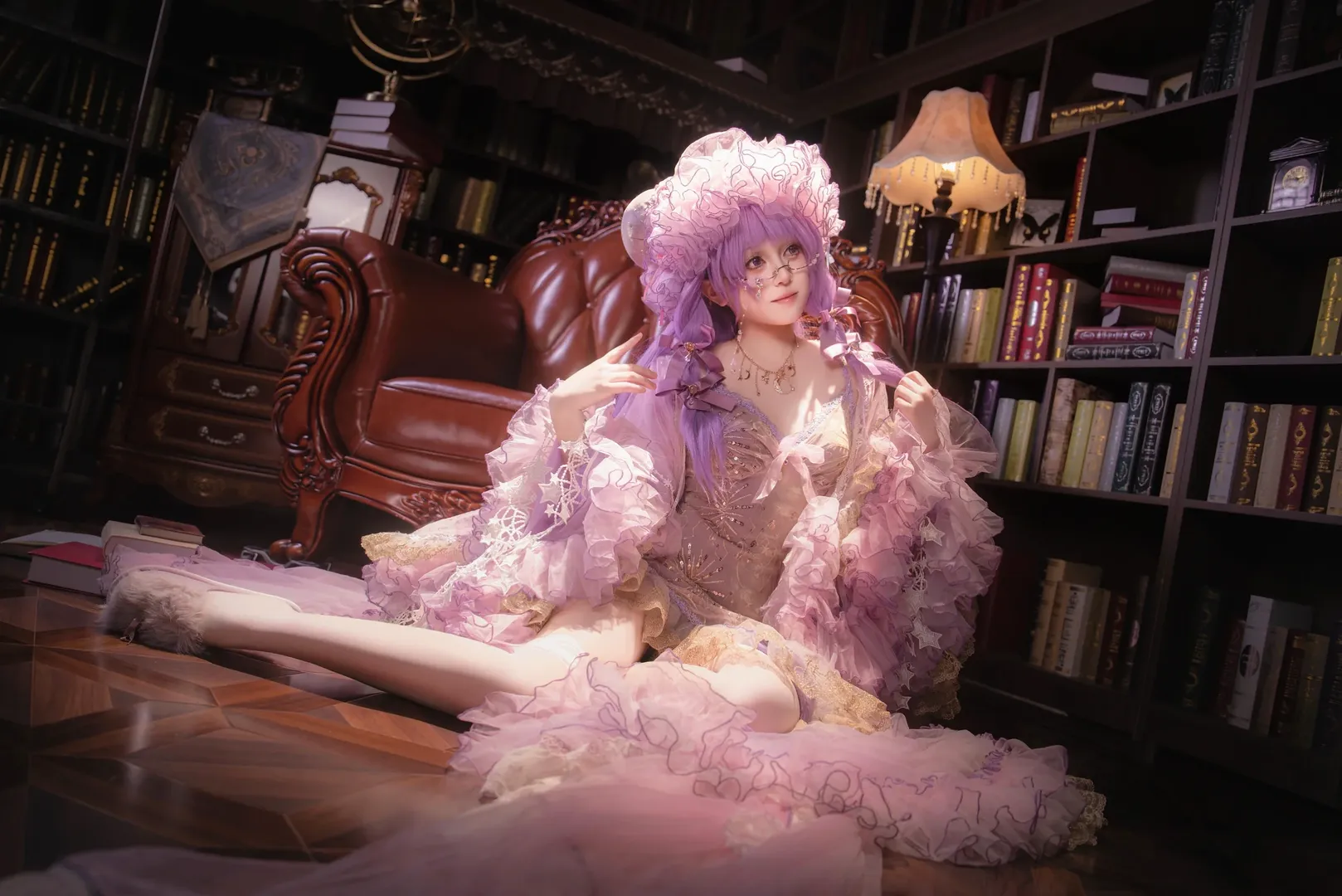 二次元摄影, 东方Project, 图书馆摄影, 帕秋莉cos, Lolita服装 - 第7张