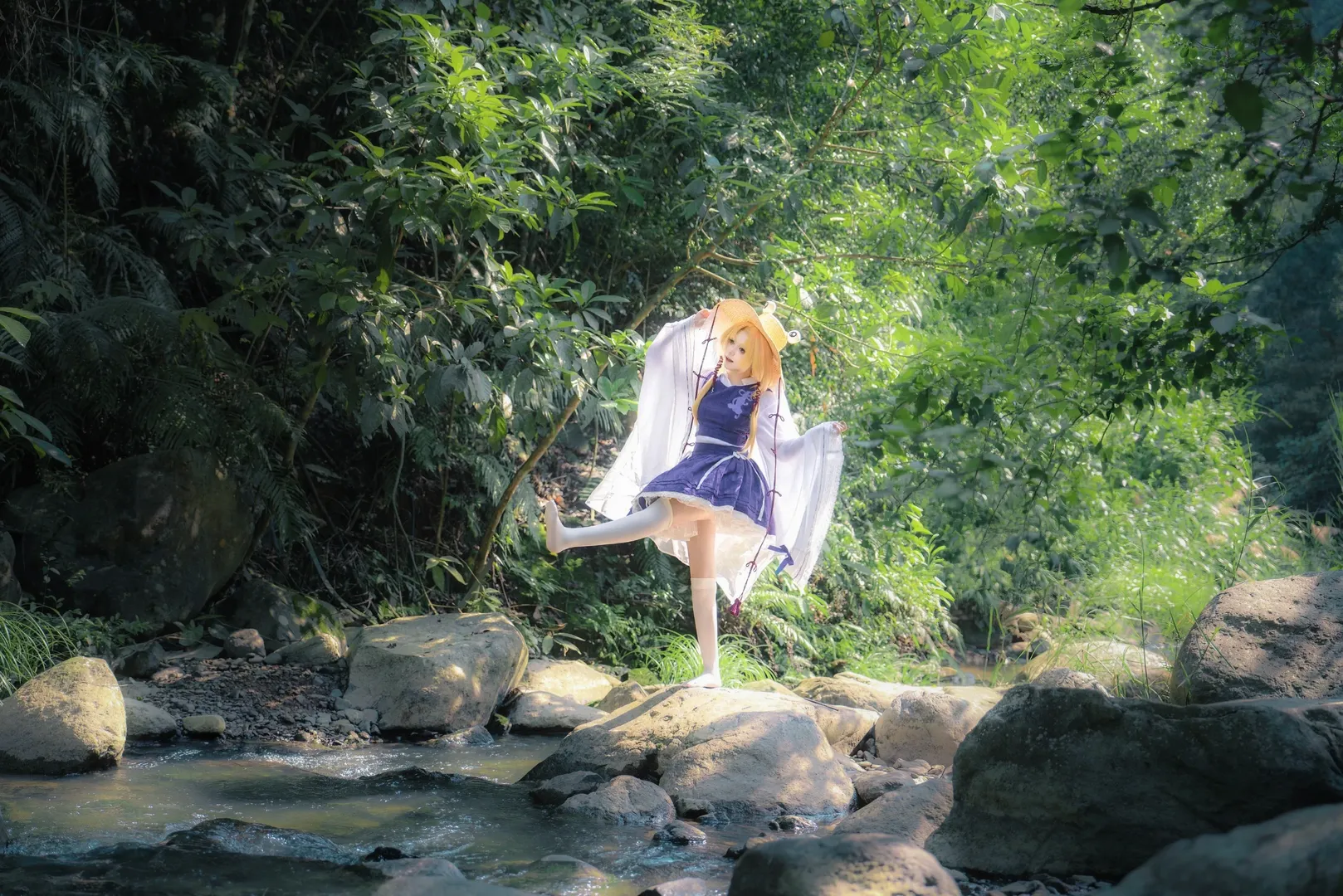 二次元摄影, 同人创作, 东方Project, 泄矢诹访子cos, 山林外景 - 第12张