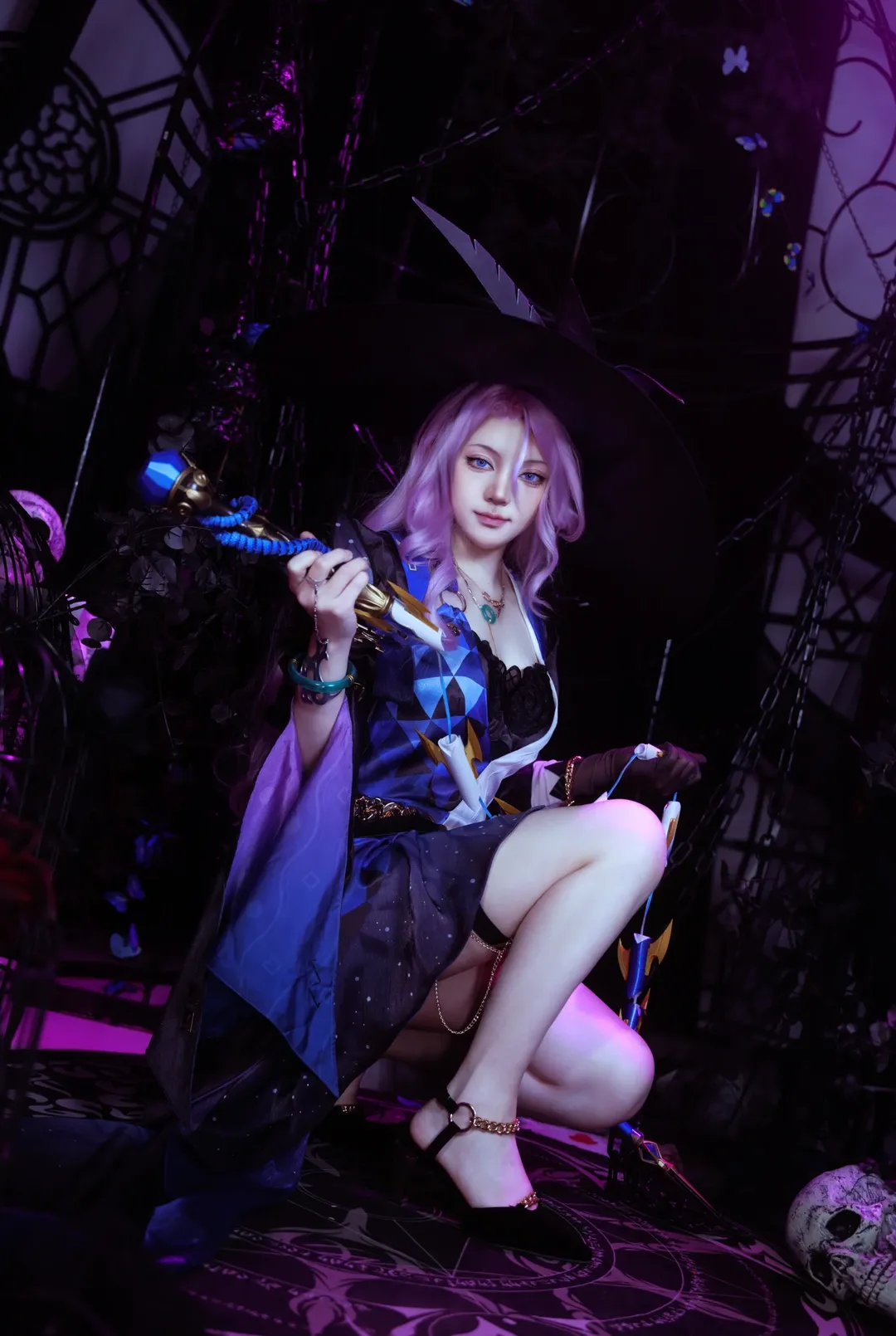 崩坏星穹铁道, 翡翠cos, cosplay摄影, 广角人像, 暗黑魔法风 - 第2张