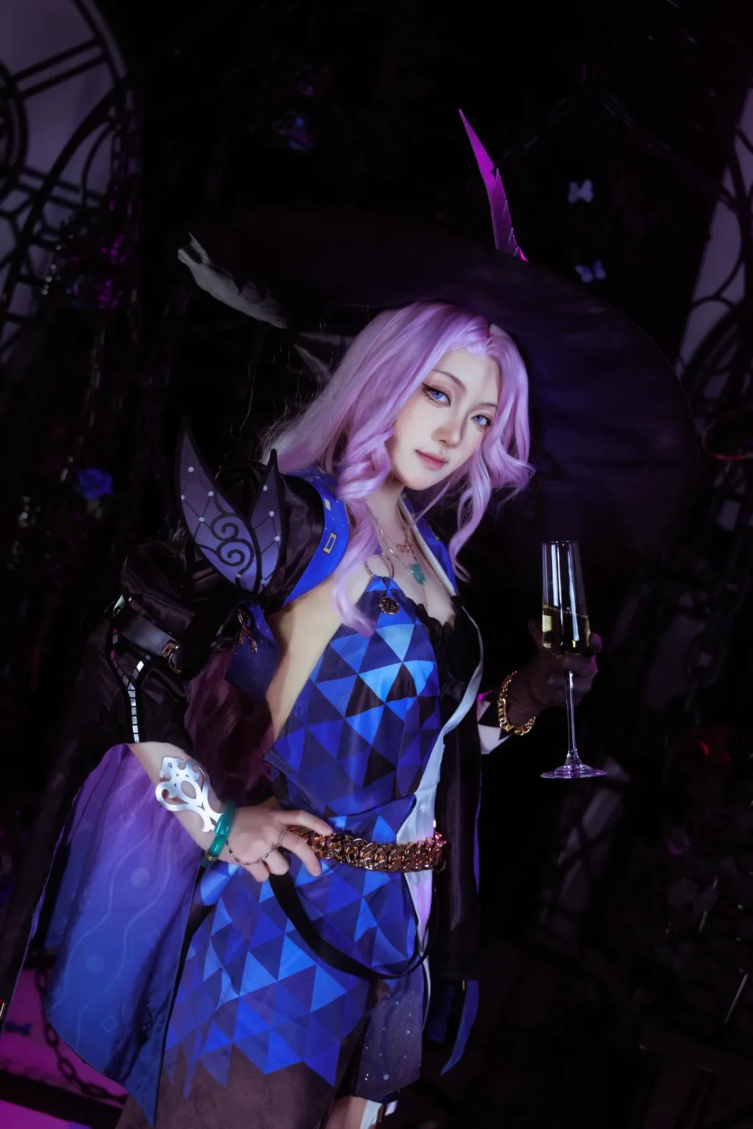 崩坏星穹铁道, 翡翠cos, cosplay摄影, 广角人像, 暗黑魔法风 - 第4张