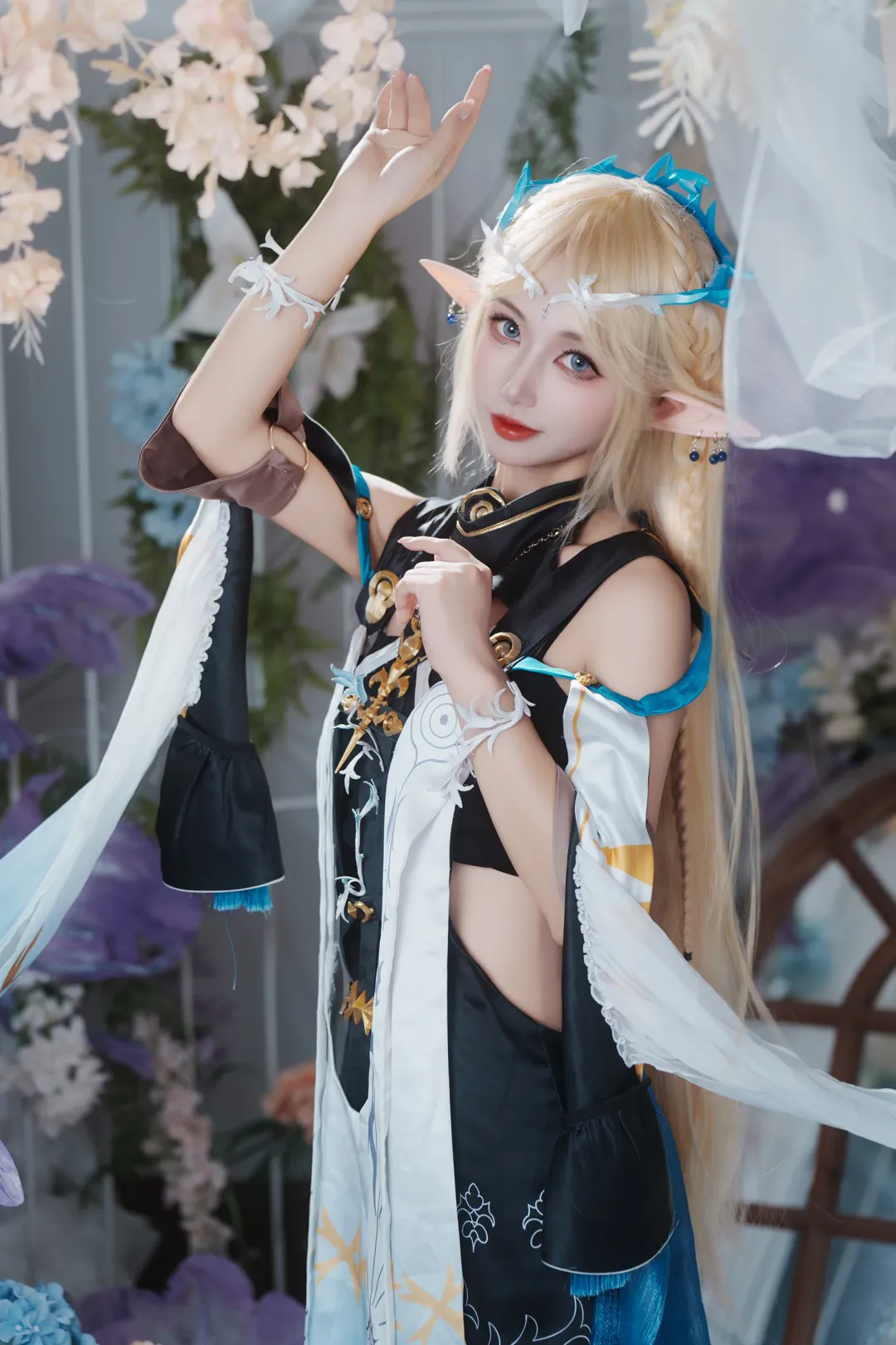 鸣潮, 卡提希娅cos, 精灵cosplay, 花海写真, Coser日常 - 第5张