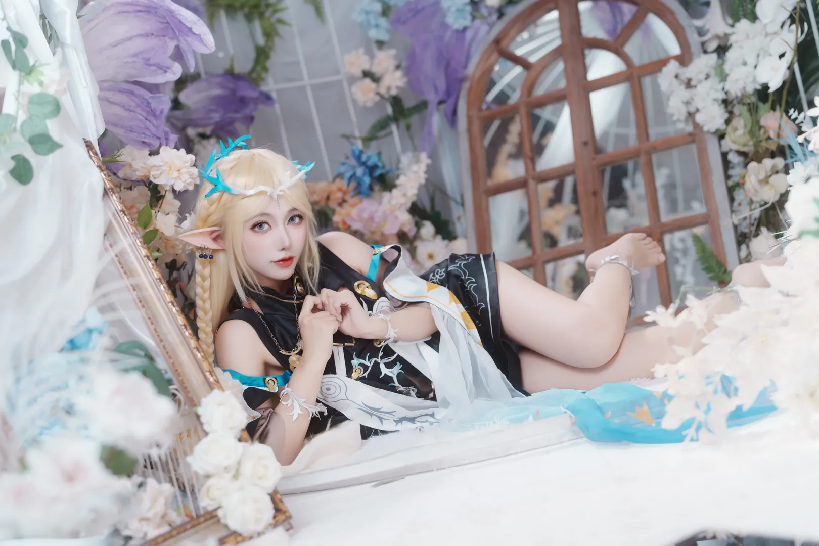 鸣潮, 卡提希娅cos, 精灵cosplay, 花海写真, Coser日常 - 第6张
