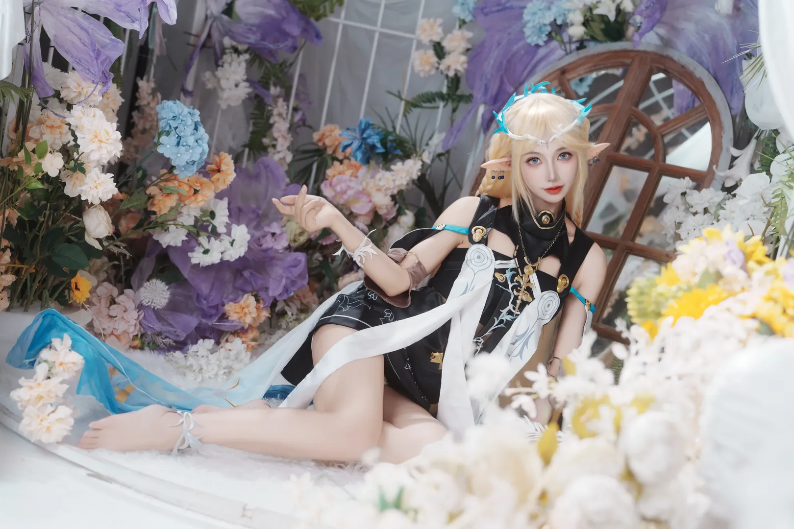 鸣潮, 卡提希娅cos, 精灵cosplay, 花海写真, Coser日常 - 第7张