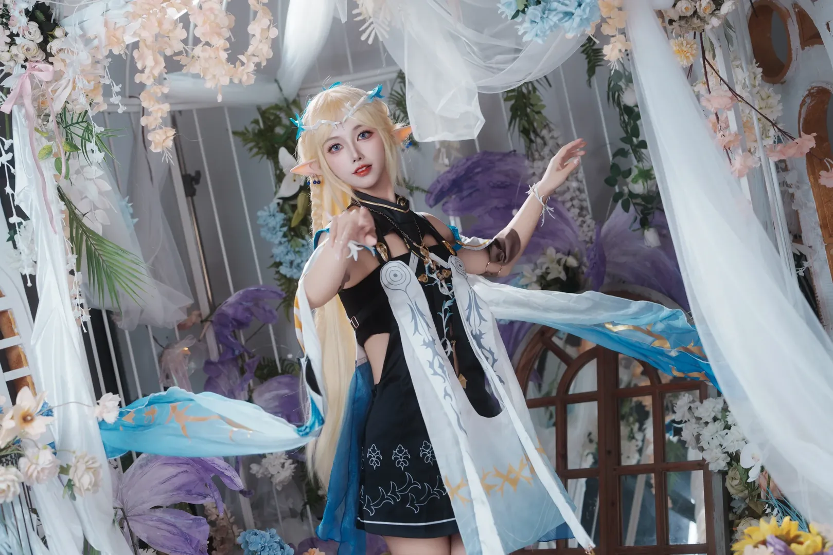 鸣潮, 卡提希娅cos, 精灵cosplay, 花海写真, Coser日常 - 第8张