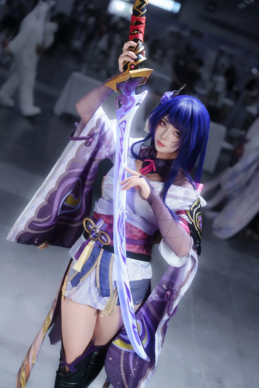 原神, 二次元撮影, アニメイベントのコスプレ, 雷電将軍コスプレ, コスプレ小道具