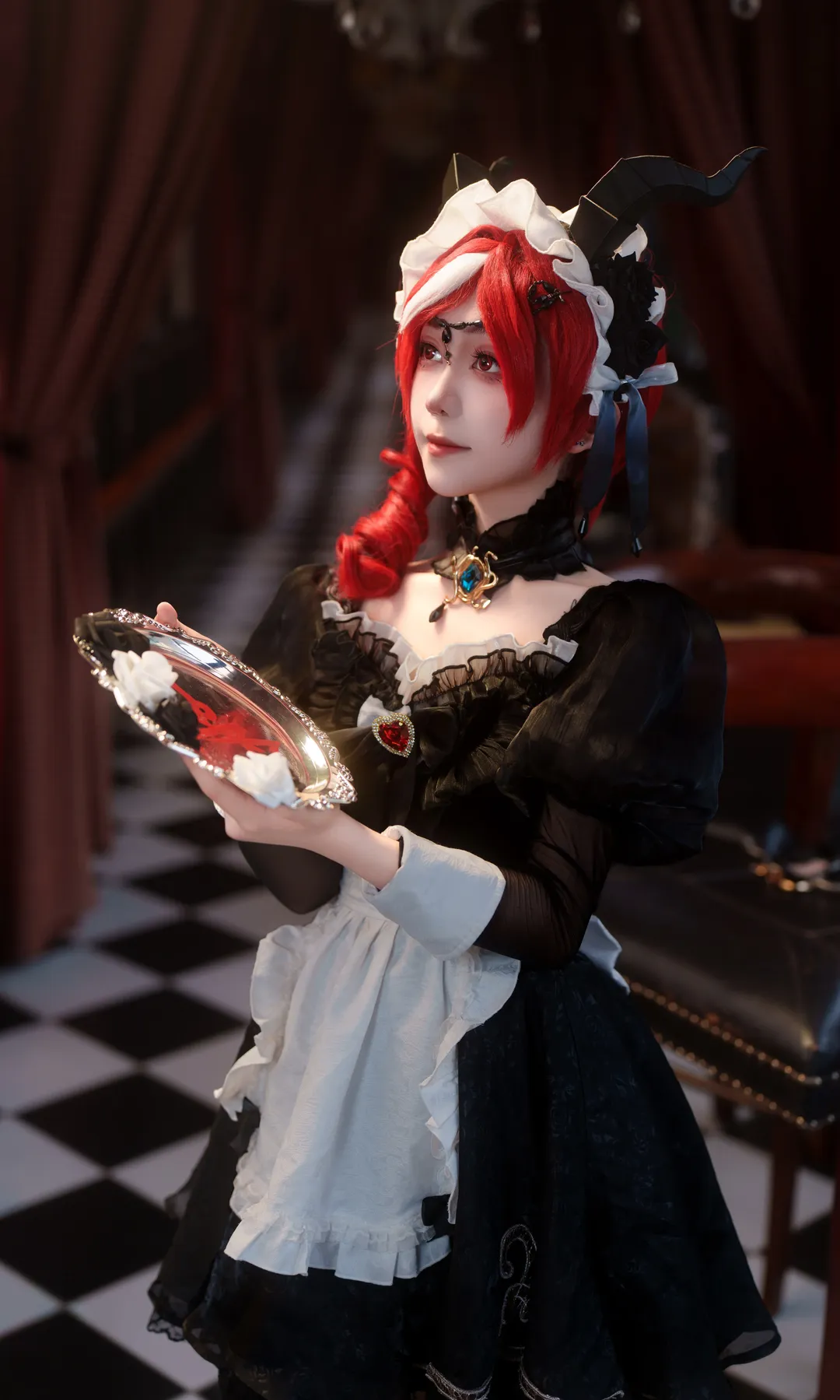 第五人格, 二次元写真, 祭司绯cos, 哥特风女仆装, 暗黑系cosplay - 第2张