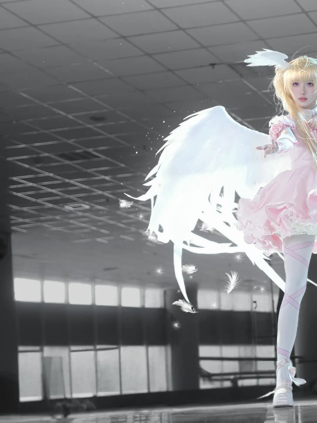 二次元cosplay, 歌呗cos, 守护甜心, 天使cos, 羽翼妆造 - 第5张