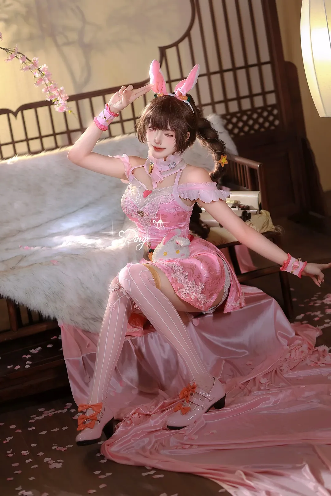 斗羅大陸, 兔耳少女, 國漫cosplay, 小舞cos, 粉系穿搭 - 第1張