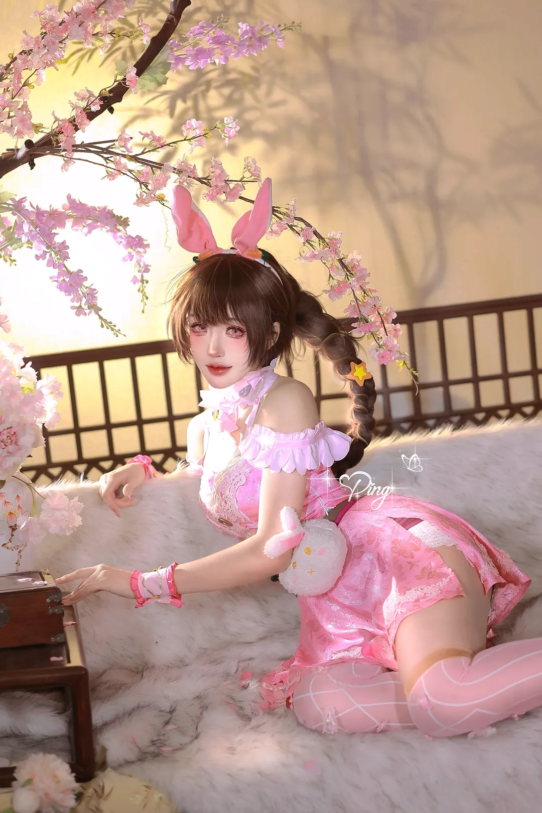 斗羅大陸, 兔耳少女, 國漫cosplay, 小舞cos, 粉系穿搭 - 第2張