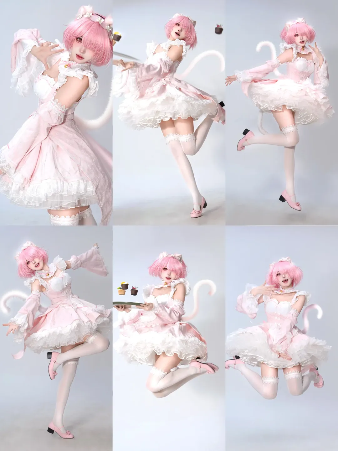 Re:ゼロから始める異世界生活, ポーズ参考, 白ホリ撮影, ラムコスプレ, 猫娘の独自設定 - 1枚目