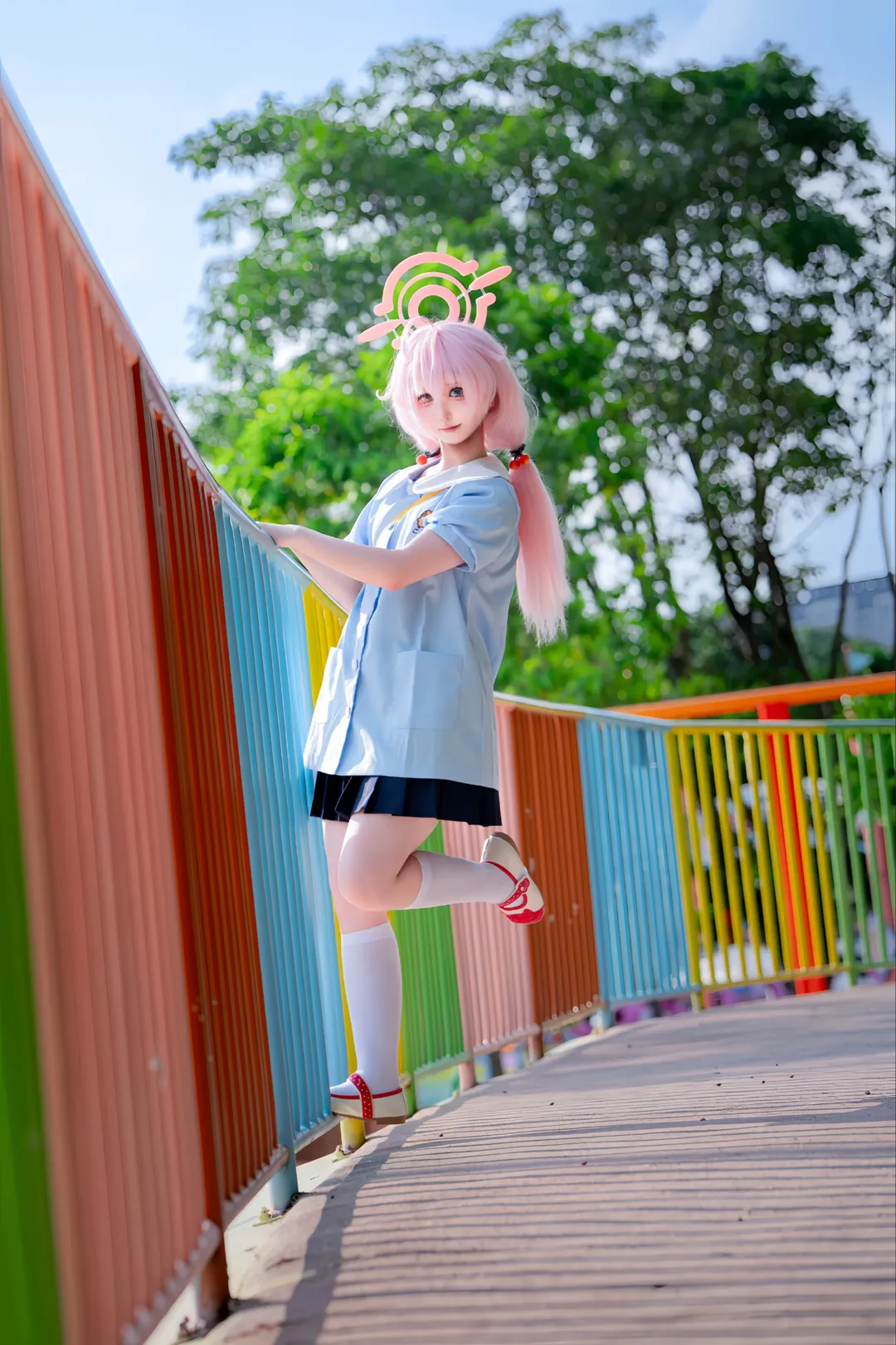 治愈系, 蔚蓝档案, 少女感, 户外拍摄, 小鸟游星野cos