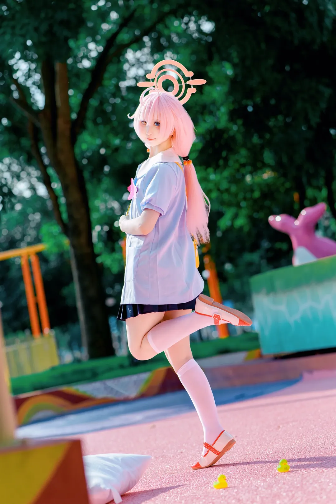cosplay, 蔚蓝档案, 外景拍摄, 小鸟游星野cos, 幼稚园风 - 第2张