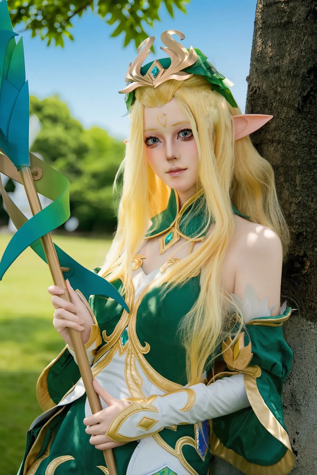 王者荣耀, 王昭君cos, 精灵公主, 春季Cos, 户外写真 - 第4张