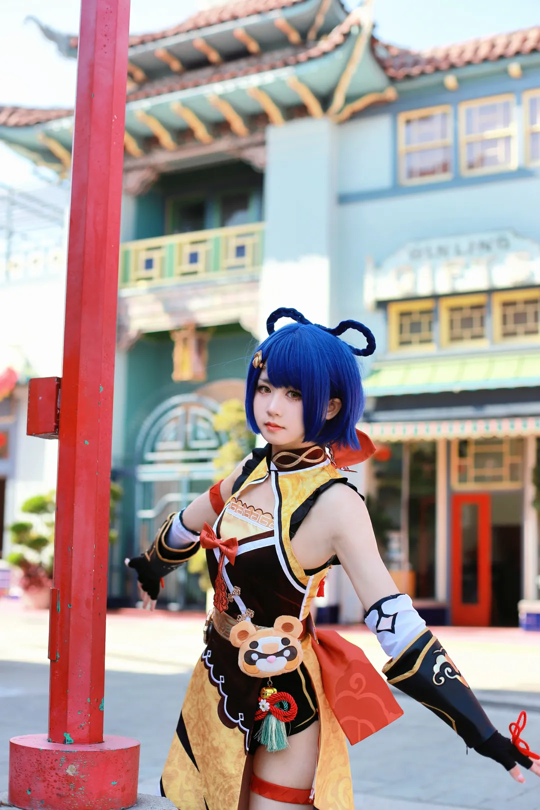 原神, 香菱 コスプレ, ロケーション撮影, LAチャイナタウン, 中国風コーデ - 2枚目