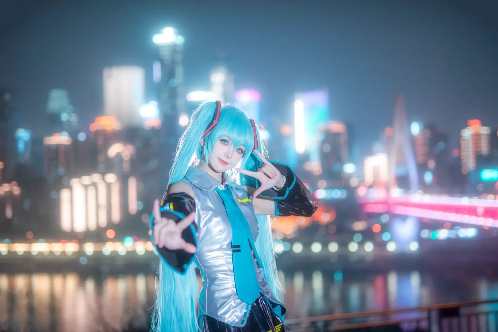 cos正片, 初音未来, 初音未来cos, 重庆约拍, 夜景写真 - 第8张