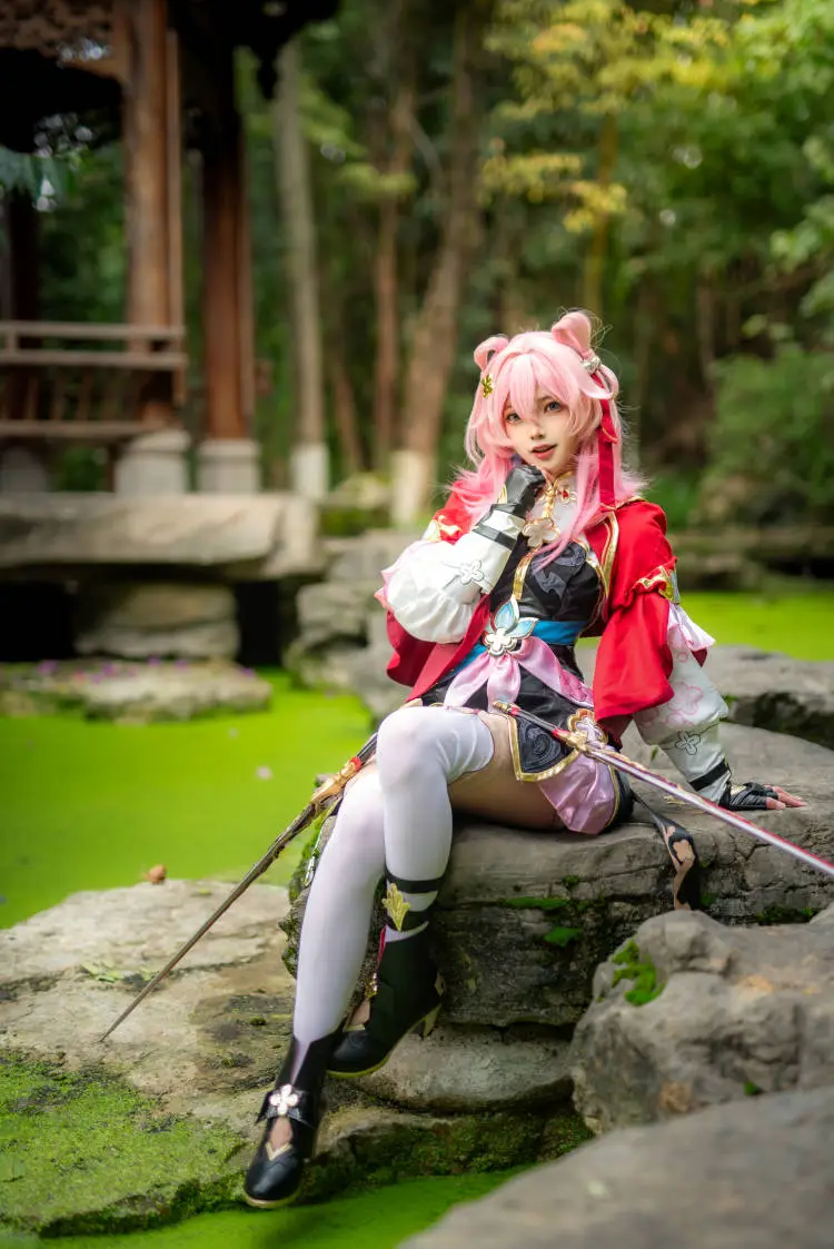 Honkai: Star Rail, March 7th cosplay, Cosplay photography, Outdoor cosplay, Zhaomu Mountain, Chongqing - Image 1