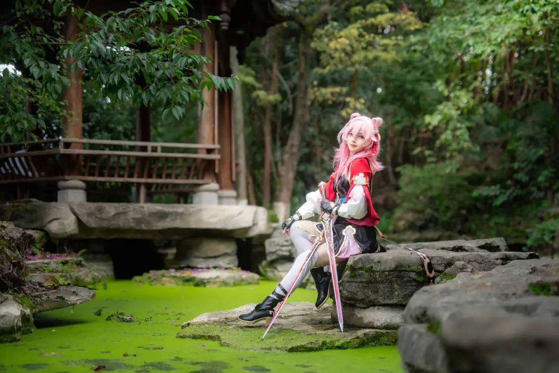 Honkai: Star Rail, March 7th cosplay, Cosplay photography, Outdoor cosplay, Zhaomu Mountain, Chongqing - Image 8