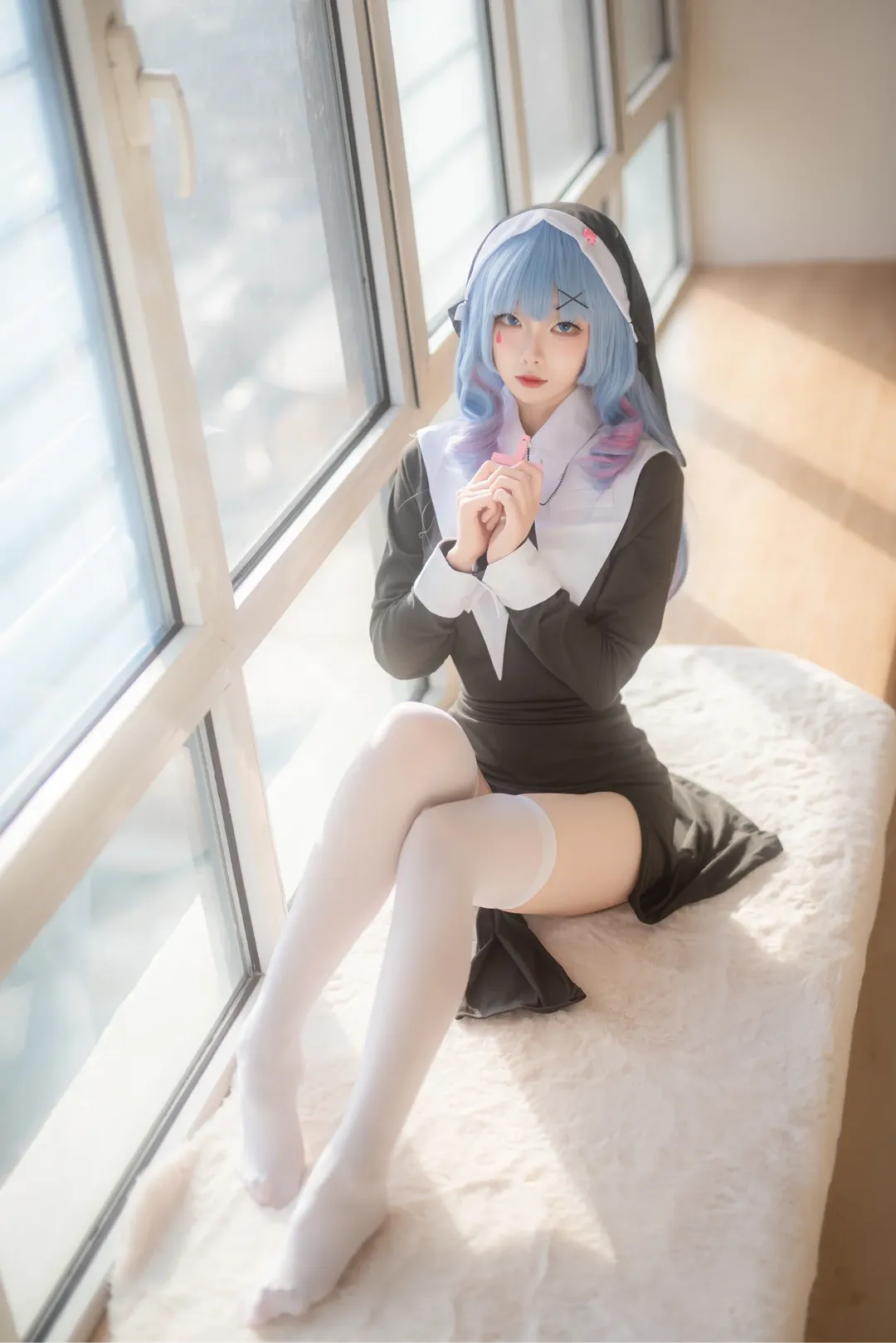 初音未来cos, 人像摄影, 兔子洞, 修女cos, 青岛约拍 - 第3张