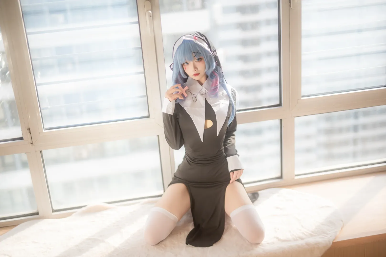 初音未来cos, 人像摄影, 兔子洞, 修女cos, 青岛约拍 - 第4张