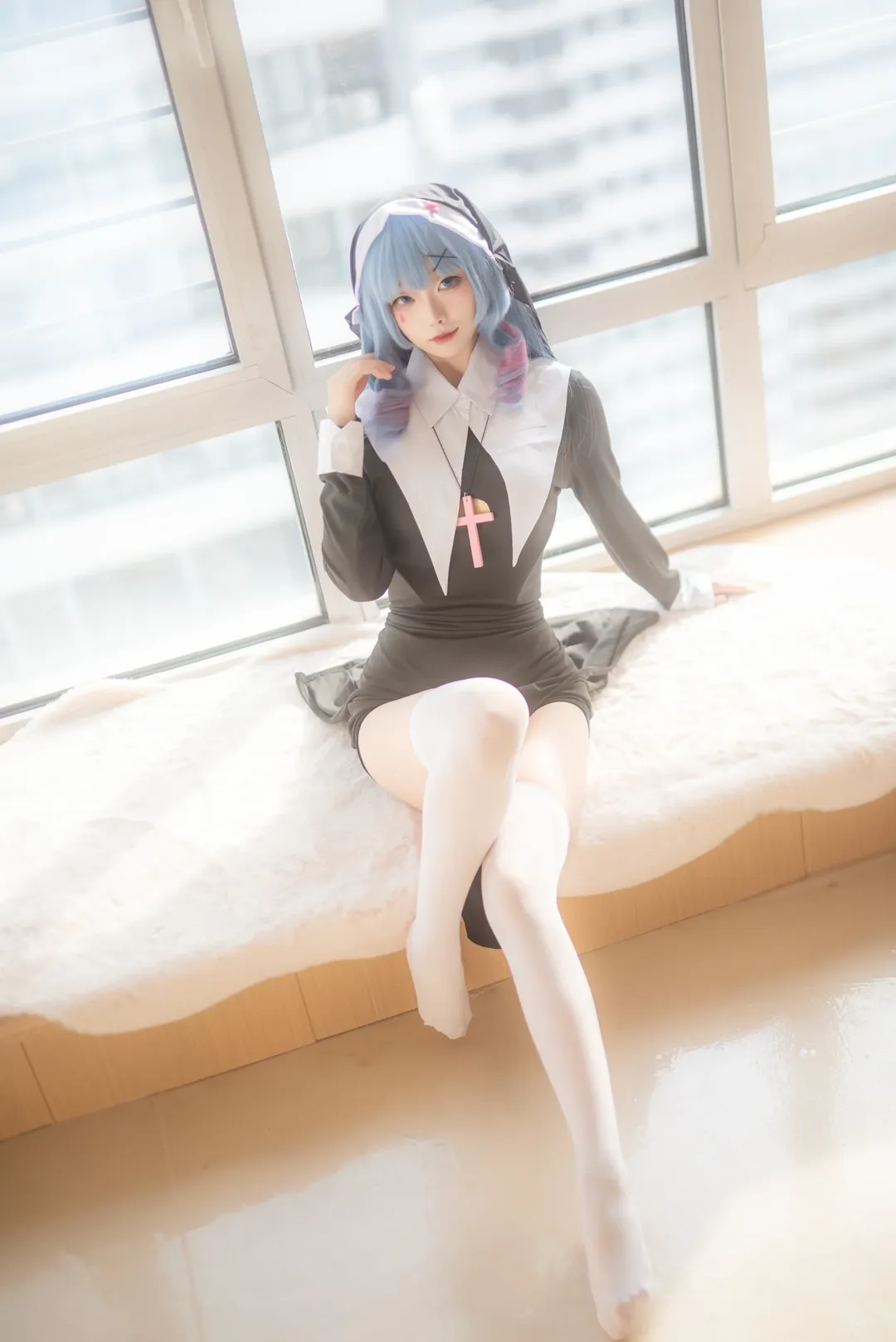 初音未来cos, 人像摄影, 兔子洞, 修女cos, 青岛约拍 - 第5张
