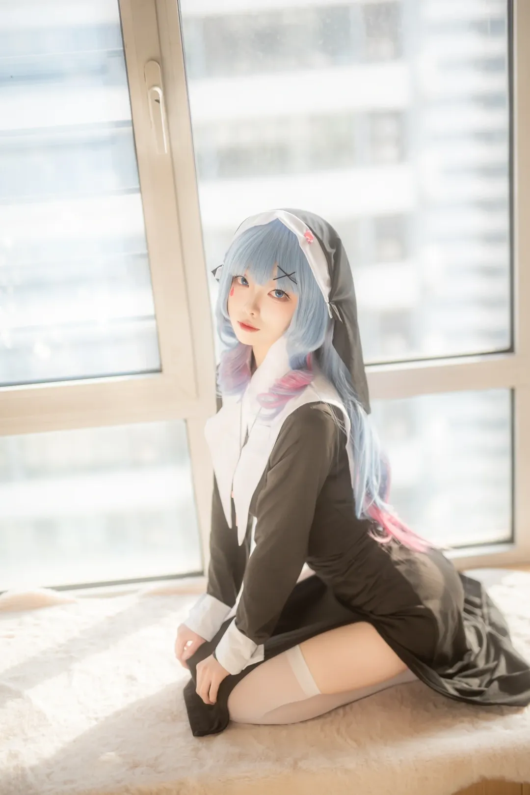 初音未来cos, 人像摄影, 兔子洞, 修女cos, 青岛约拍 - 第7张