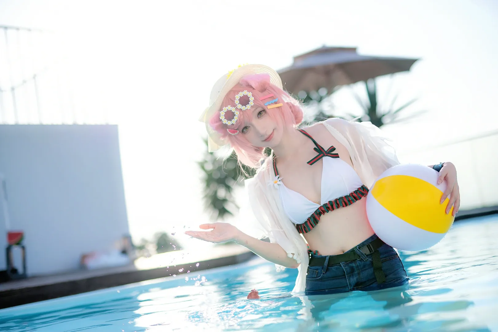 アークナイツ, 夏の水着, コスプレ撮影, 二次元日常, ゴールデングロー コスプレ - 15枚目