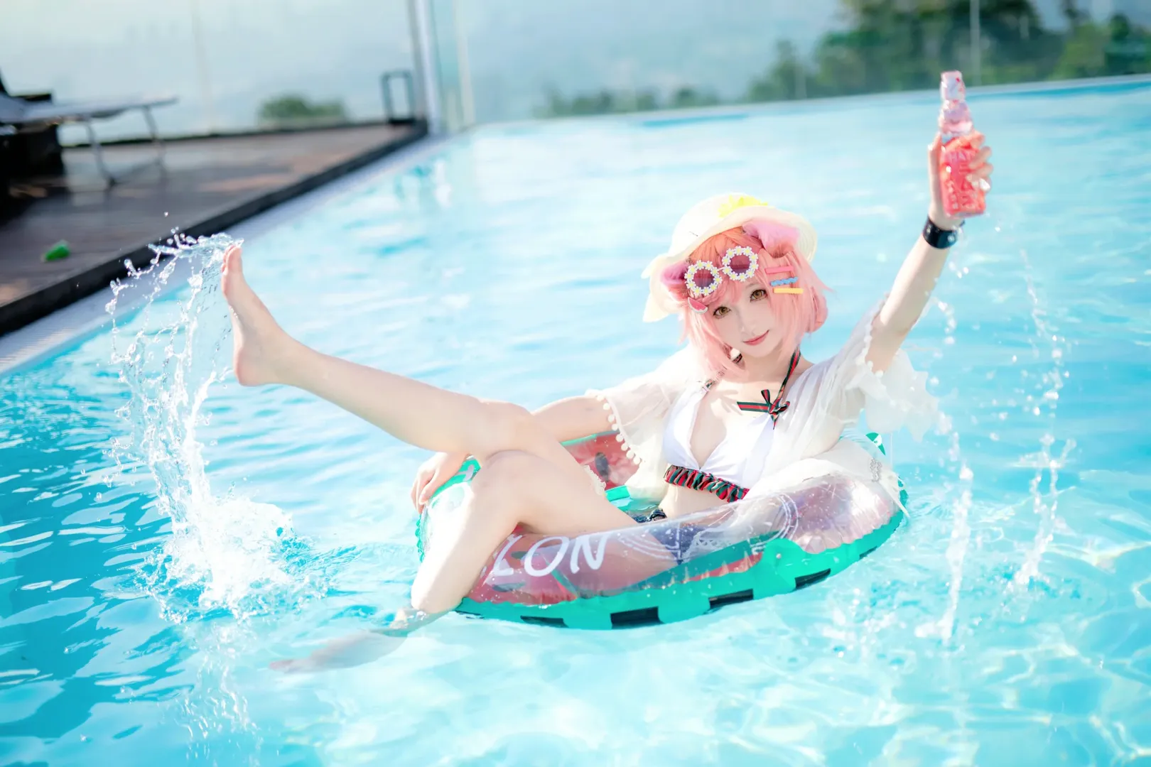 アークナイツ, 夏の水着, コスプレ撮影, 二次元日常, ゴールデングロー コスプレ - 2枚目