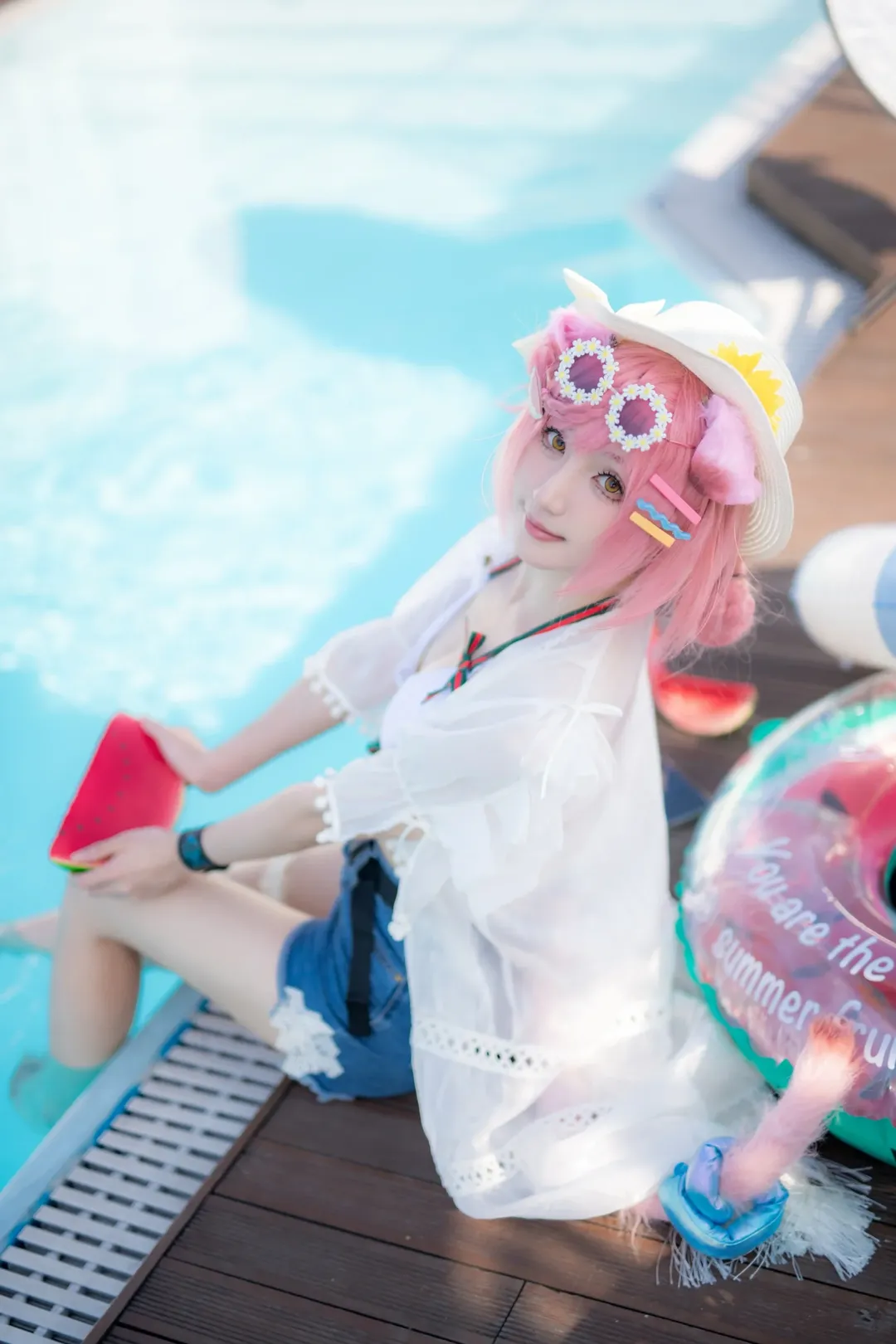 アークナイツ, 夏の水着, コスプレ撮影, 二次元日常, ゴールデングロー コスプレ - 4枚目