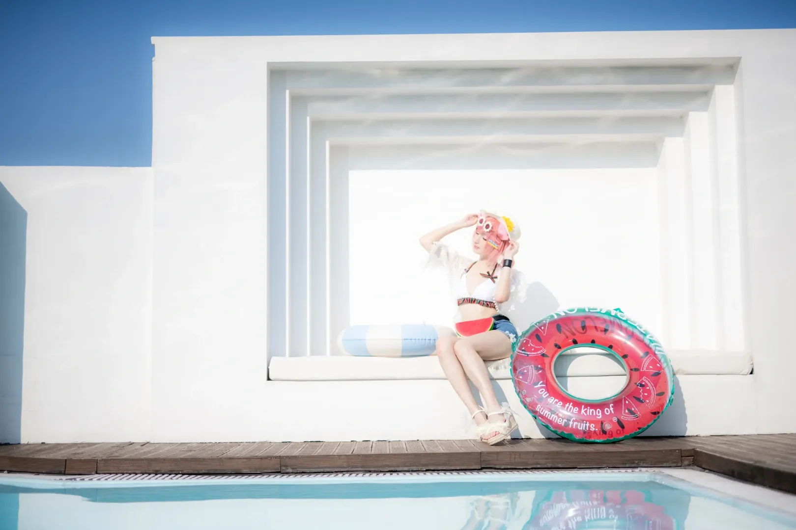 アークナイツ, 夏の水着, コスプレ撮影, 二次元日常, ゴールデングロー コスプレ - 6枚目