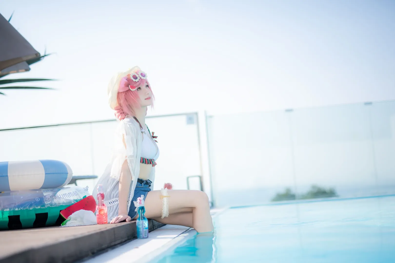 アークナイツ, 夏の水着, コスプレ撮影, 二次元日常, ゴールデングロー コスプレ - 7枚目