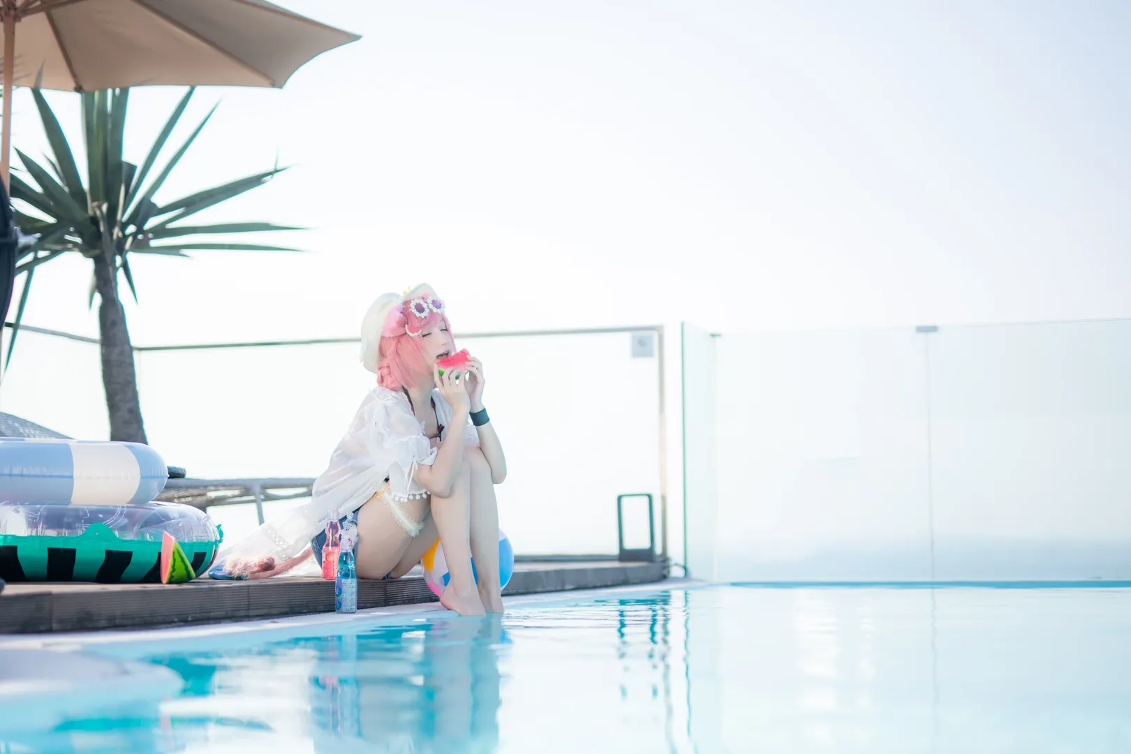 アークナイツ, 夏の水着, コスプレ撮影, 二次元日常, ゴールデングロー コスプレ - 9枚目