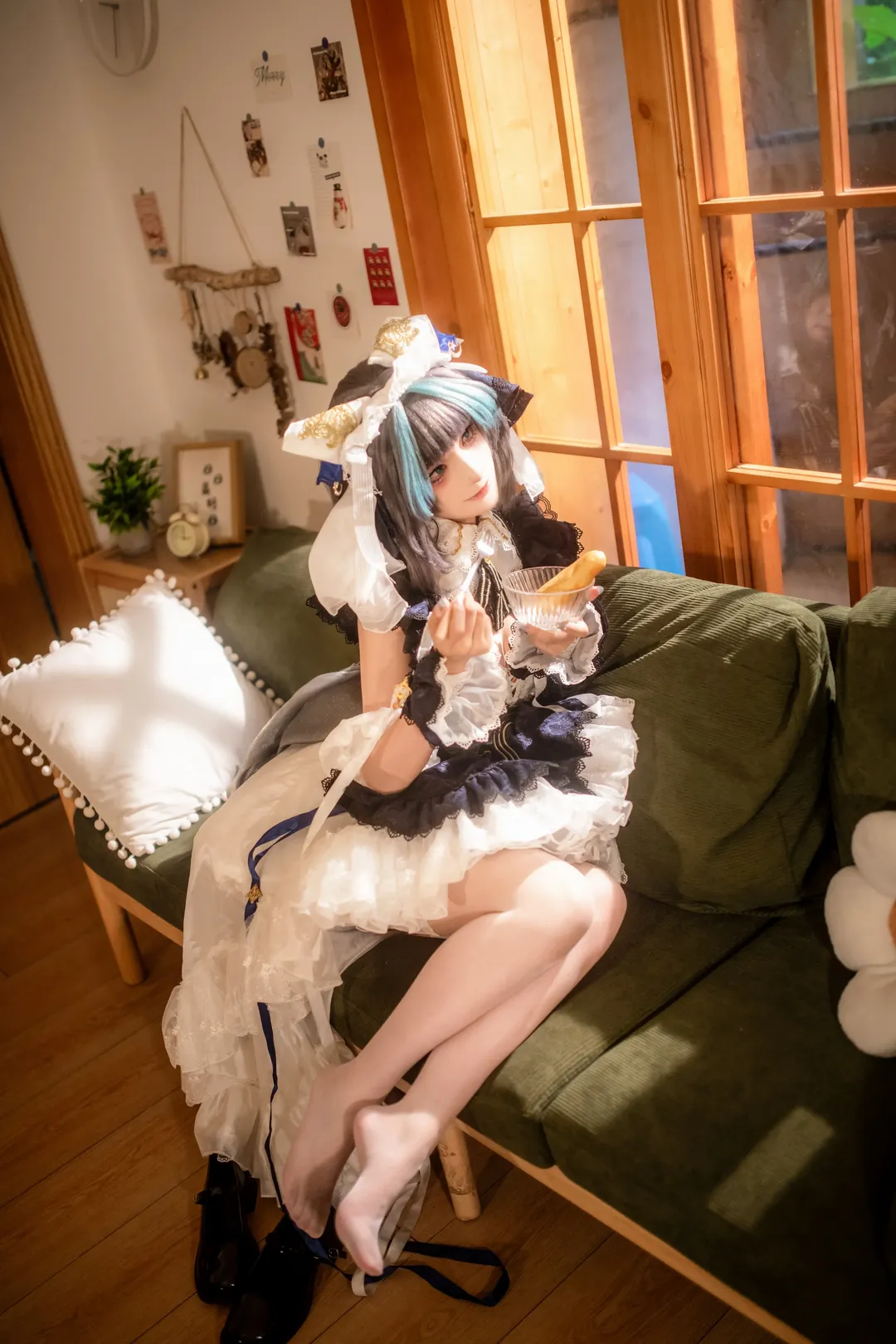 二次元, チェシャー コスプレ, アズールレーン, メイド服, コスプレ撮影 - 2枚目