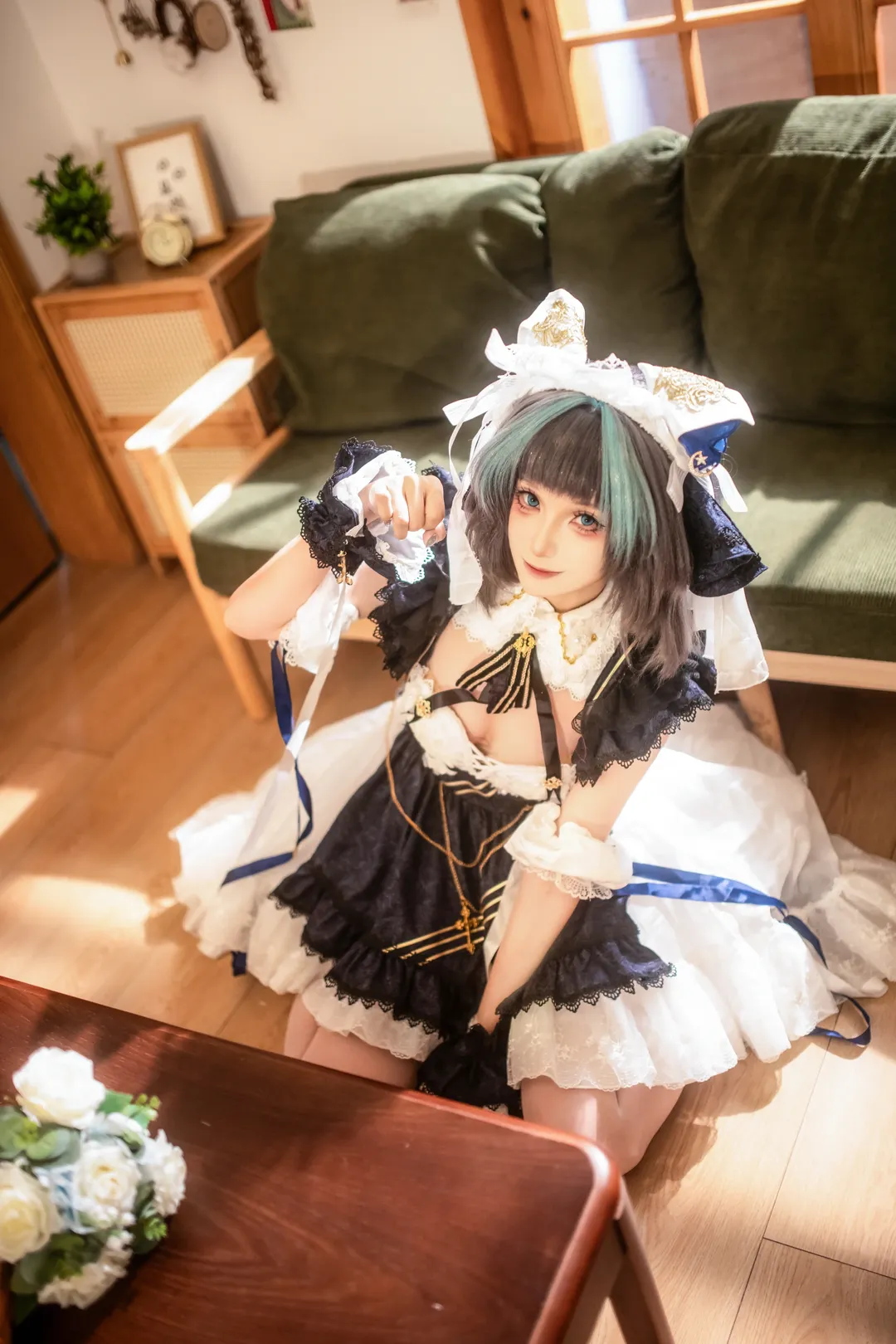 二次元, チェシャー コスプレ, アズールレーン, メイド服, コスプレ撮影 - 3枚目