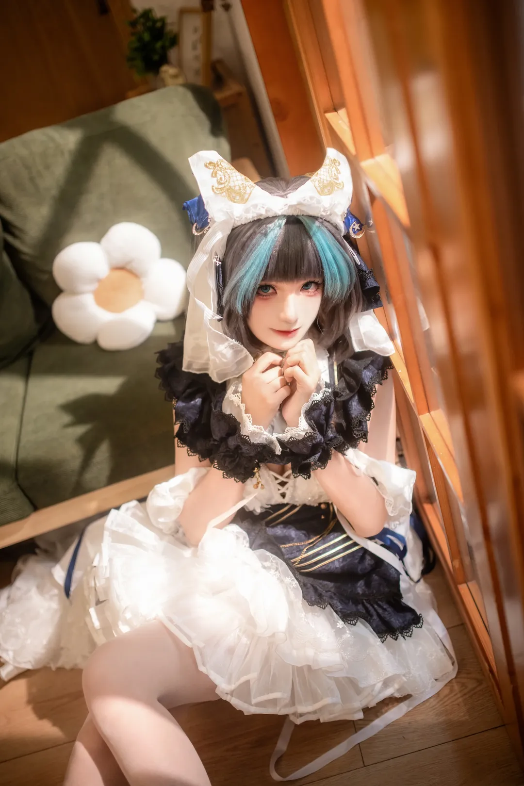 二次元, チェシャー コスプレ, アズールレーン, メイド服, コスプレ撮影 - 5枚目