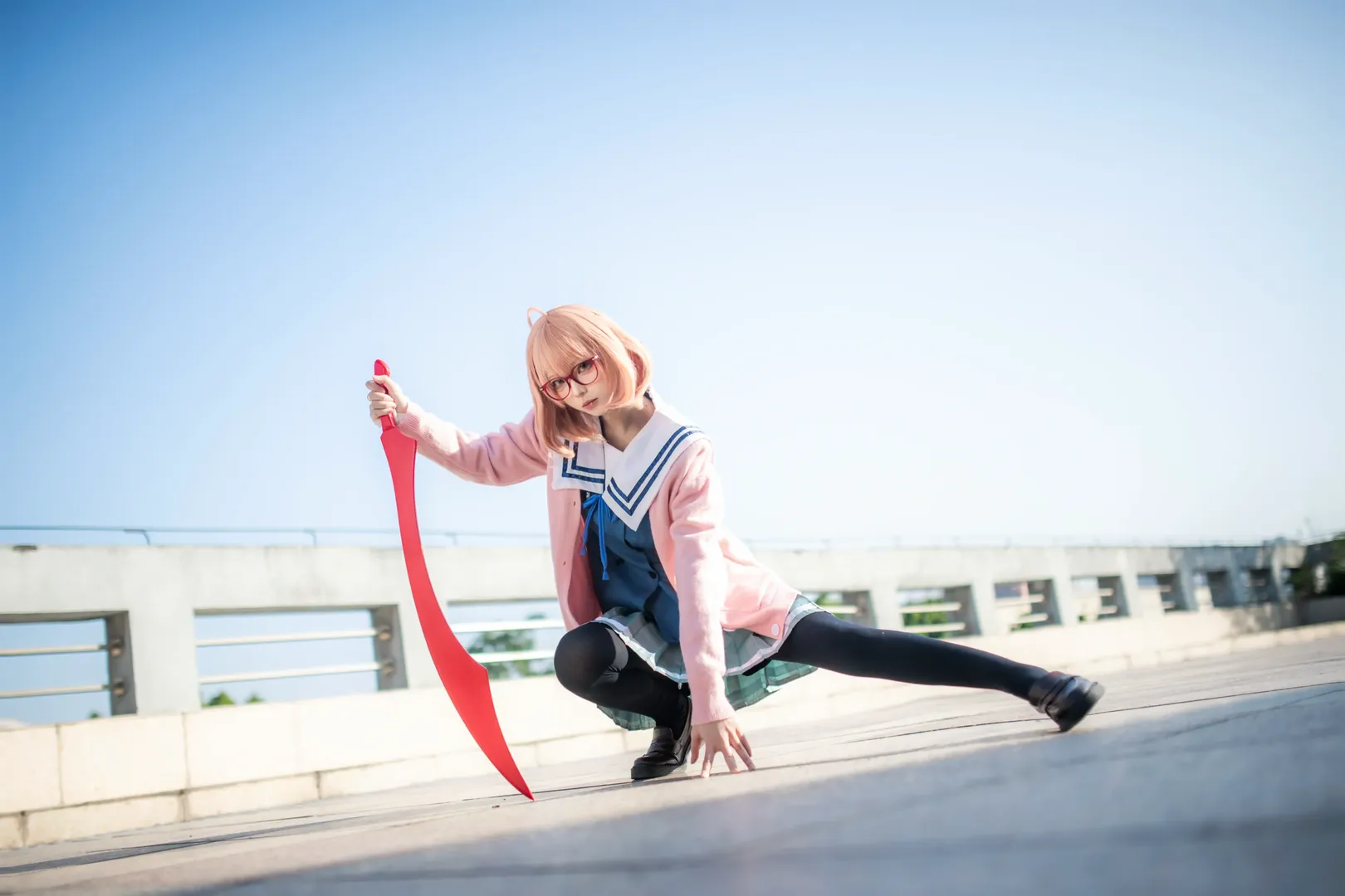cosplay, 校园摄影, 栗山未来cos, 境界的彼方, 重庆二次元