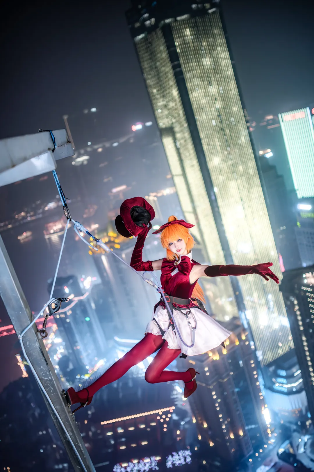 cosplay, 人像摄影, 天台摄影, 重庆夜景, 城市拍照 - 第3张