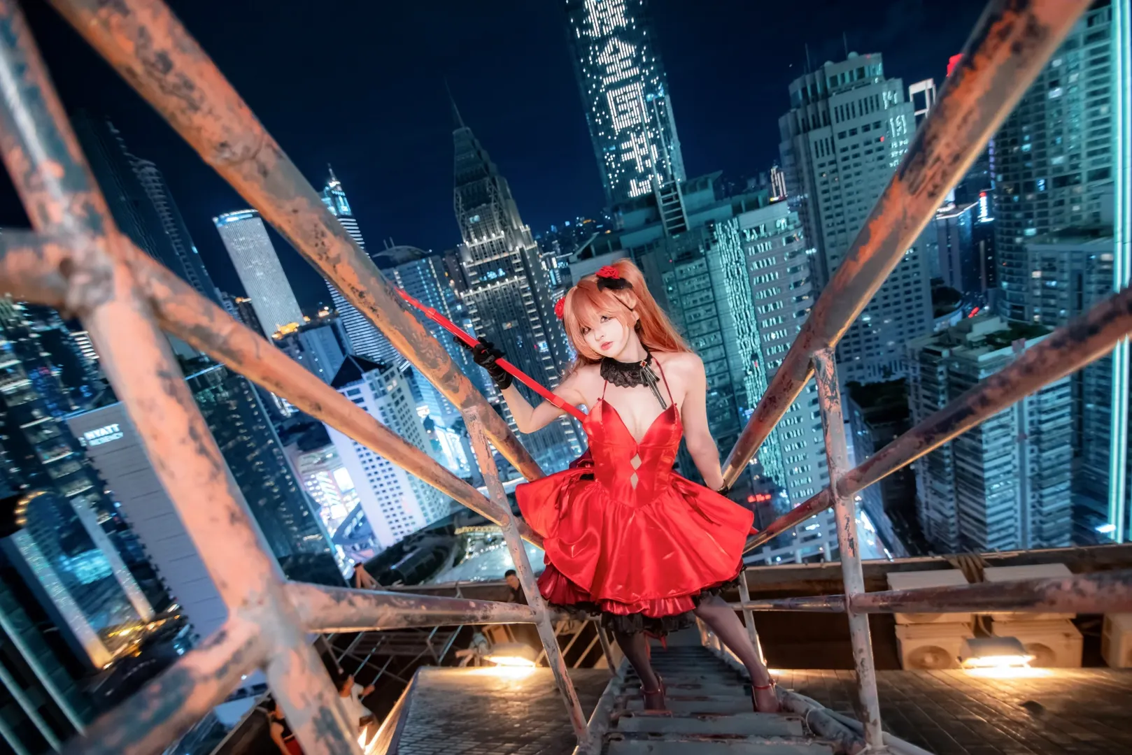 cosplay, 人像摄影, 天台摄影, 重庆夜景, 城市拍照 - 第6张